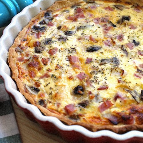 Quiche de Champiñones y Jamón Ahumado