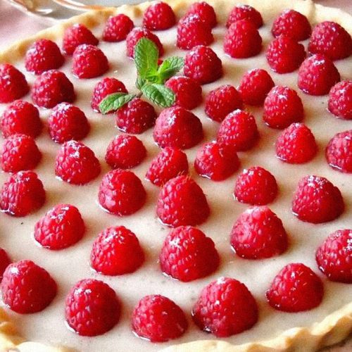 Tarta de Frambuesa con Litchis